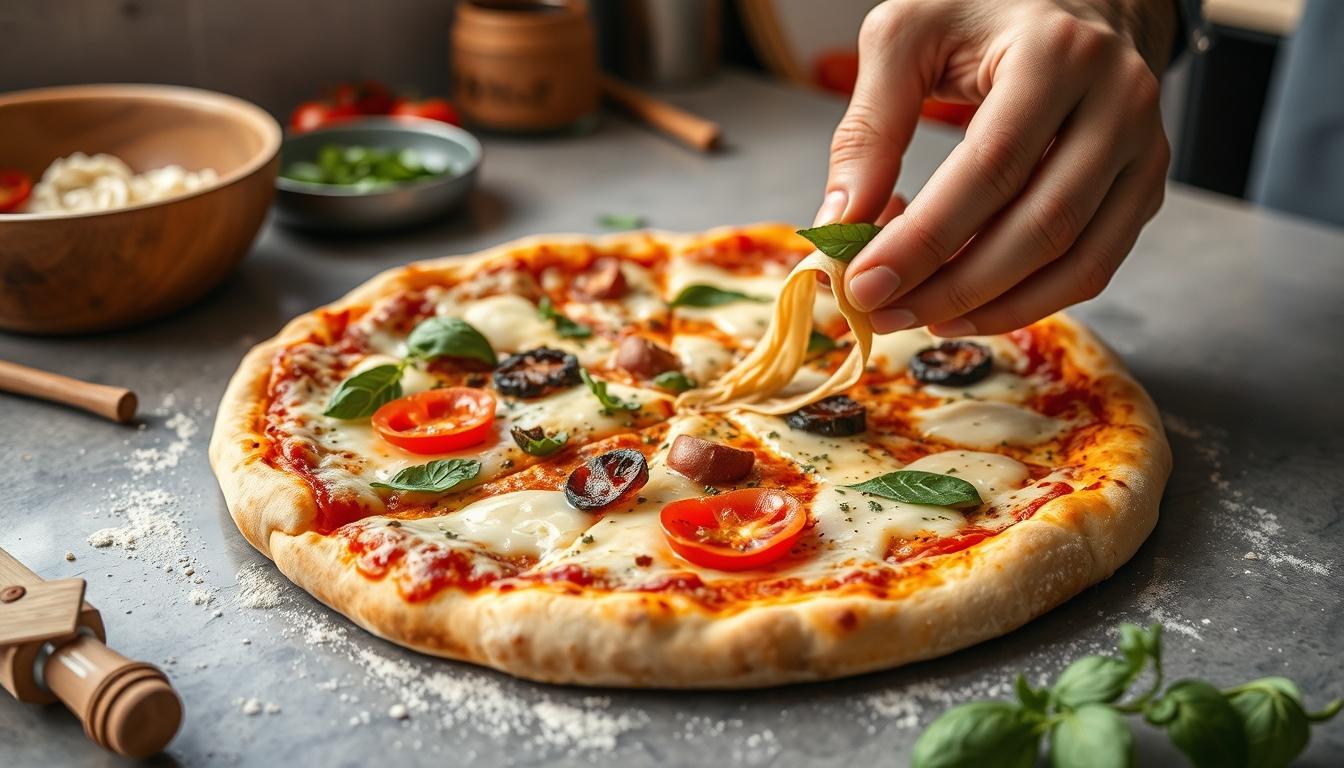 Measured baking ingredients prepared on a counter