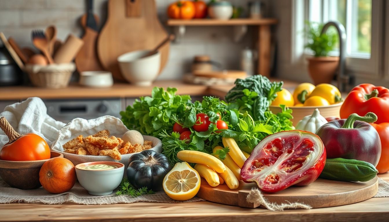 Home cook preparing ingredients in the kitchen